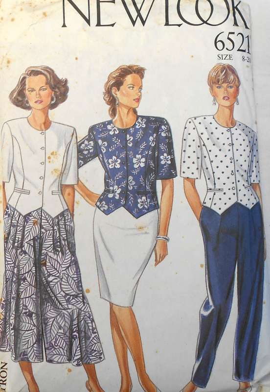 NEW LOOK PATTERNS 6521 TOP-SKIRT-PANTS-CULOTTES SIZE 8-20 COMPLETE CUT TO 12