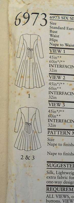 NEW LOOK PATTERNS 6973 FLARED DRESS WITH NECKLINE VARIATIONS SIZE 8-18 COMPLETE-UNCUT-F/FOLDED