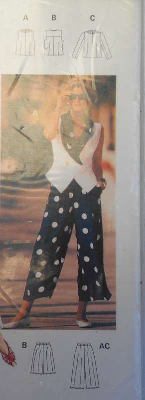 BURDA 5049 JACKET TOP & CULOTTES SIZE 10-20 - COMPLETE-UNCUT-F/FOLDED
