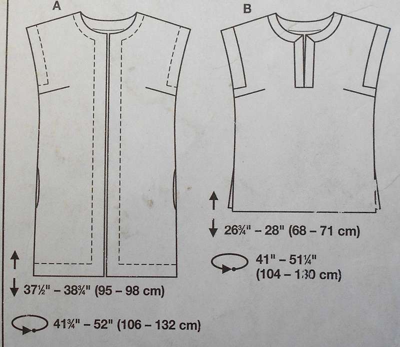 BURDA 7588 TUNIC SIZE 10-22 COMPLETE -CUT TO 10