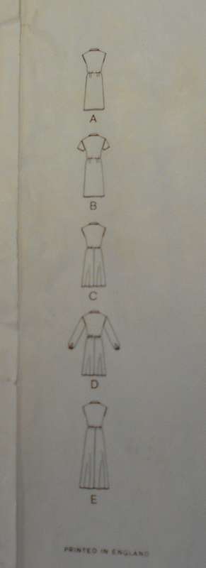 VOGUE 2451 FRONT BUTTON BODICE FLARED DRESS SIZE 14 COMPLETE PART CUT