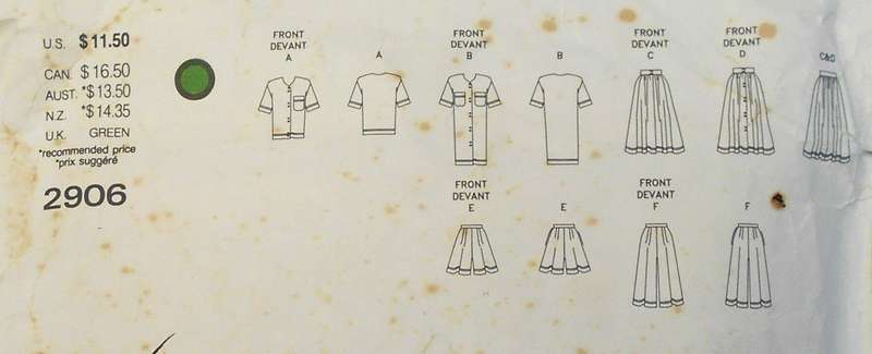 VOGUE 2906 DRESS-TOP-SKIRT-SHORTS-PANTS SIZE 8-10-12 COMPLETE PART CUT TO 12