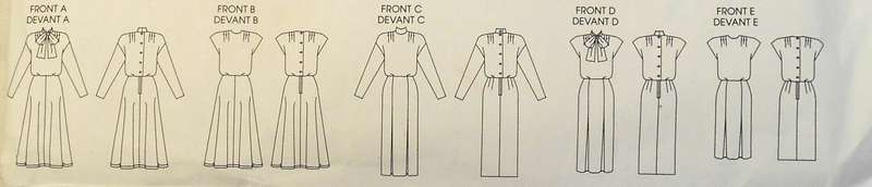 VOGUE 1717 DRESS WITH JEWELL NECKLINE SIZE 14-16-18 COMPLETE UNCUT-F/FOLDED