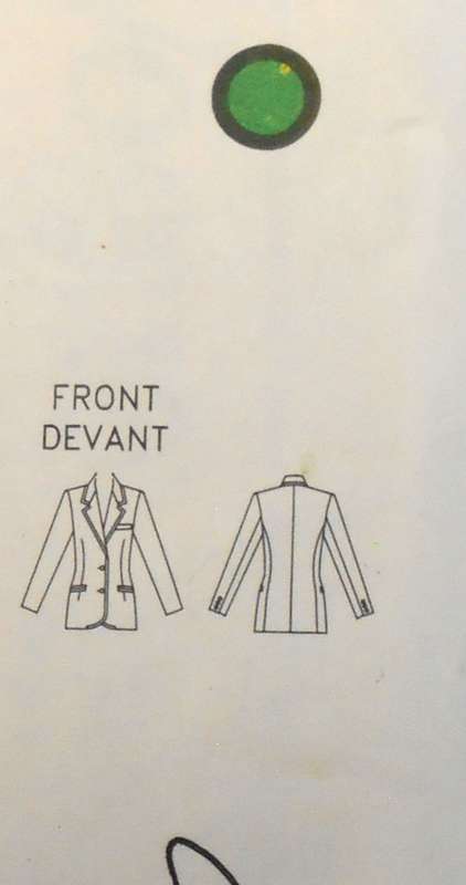 VOGUE CLASSIC 7594 SEMI FITTED LINED JACKET SIZE 12-14-16 COMPLETE-CUT TO 16