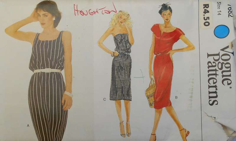 VOGUE 7882 DRESS WITH FRONT BUTTON BODICE SIZE 14 COMPLETE
