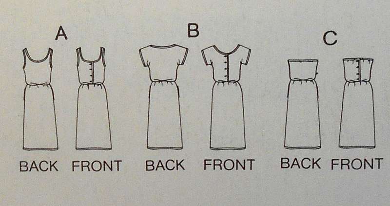 VOGUE 7882 DRESS WITH FRONT BUTTON BODICE SIZE 14 COMPLETE