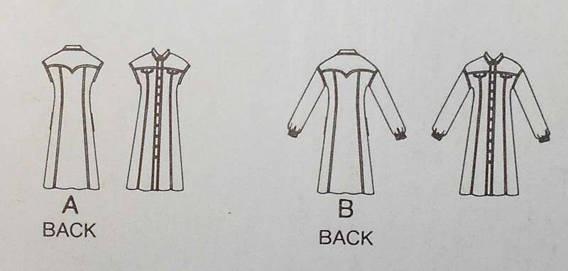 VOGUE 7748 LOOSE FITTING DRESS SIZE 14 COMPLETE-UNCUT-F/FOLDED
