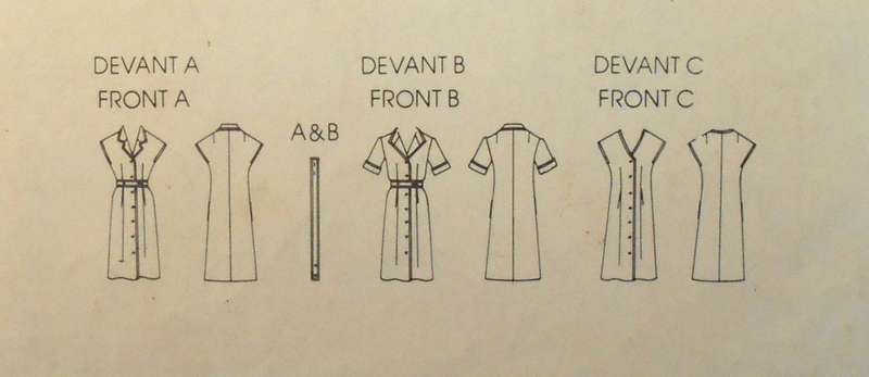 VOGUE 7991 LOOSE FITTING A LINE DRESS SIZE 14 COMPLETE-ZIPLOC