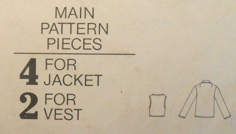 VOGUE 9969 JACKET & WAISTCOAT SIZE 14 COMPLETE-ZIPLOC