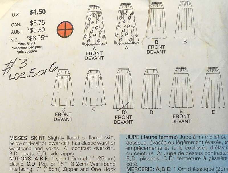 BUTTERICK 3774 SET OF SKIRTS SIZE 14 SEE LISTING
