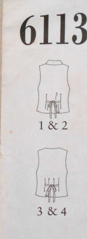 NEW LOOK 6113 SET OF WAISTCOATS SIZE 6-16 COMPLETE-CUT TO 12
