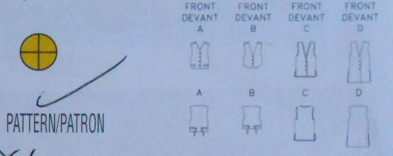 BUTTERICK 4307 SET OF WAISTCOATS SIZE L-XL (16-22) COMPLETE-CUT TO XL 20-22