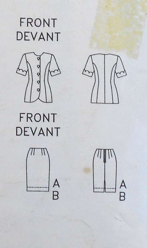 BUTTERICK 6586 TOP & SKIRT SIZE 12-14-16 COMPLETE-CUT TO 16