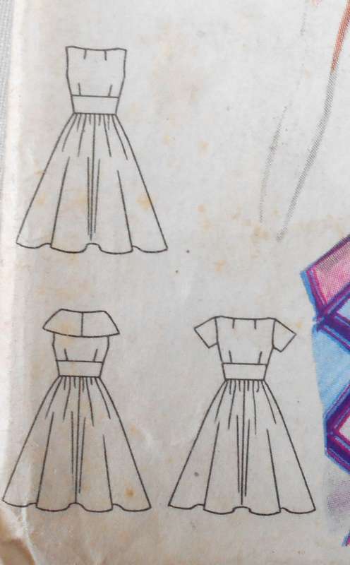 VINTAGE BUTTERICK 9561 FULL SKIRTED DRESS BUST 32 SIZE 12-COMPLETE