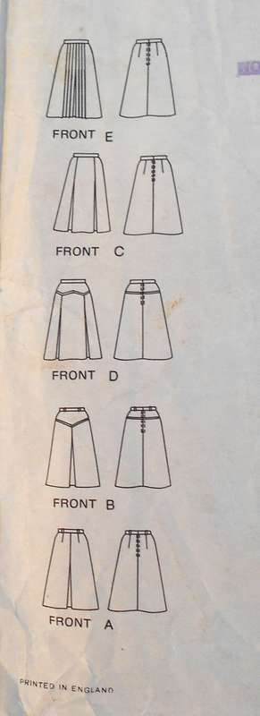 VOGUE 1297 SET OF SKIRTS SIZE 14 WAIST 71 CM 28" COMPLETE