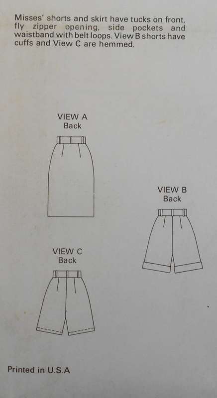 KWIK SEW 2043 SHORTS & SKIRT SIZES 4-6-8-20 COMPLETE-CUT TO 10