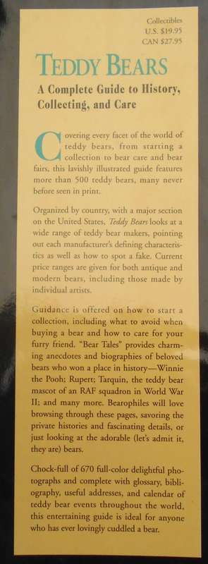 TEDDY BEARS-A COMPLETE GUIDE TO HISTORY-COLLECTING & CARE-188 PAGE HARD COVER BOOK WITH DUST JACKET