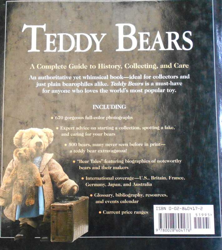 TEDDY BEARS-A COMPLETE GUIDE TO HISTORY-COLLECTING & CARE-188 PAGE HARD COVER BOOK WITH DUST JACKET