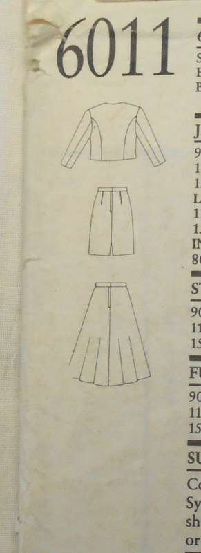 NEW LOOK PATTERNS 6011 FRONT BUTTON TOP & STRAIGHT OR FLARED SKIRT SIZE 8-18 COMPLETE-CUT TO 10