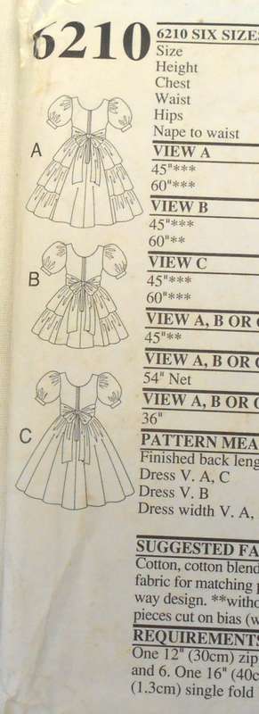 NEW LOOK 6210 GIRLS PARTY DRESS SIZE 3-8 YEARS COMPLETE-CUT TO 8 YEARS