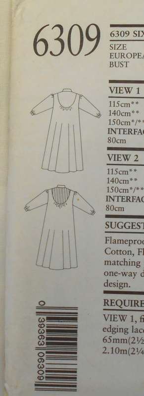NEW LOOK 6309  NIGHTIES & NIGHTQOWNS SIZE 8-18 COMPLETE-UNCUT-F/FOLDED