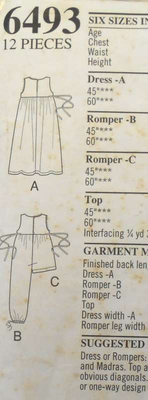 NEW LOOK 6495 GIRLS DRESS & JUMPSUIT SIZE 4-9 YEARS COMPLETE-UNCUT-F/FOLDED