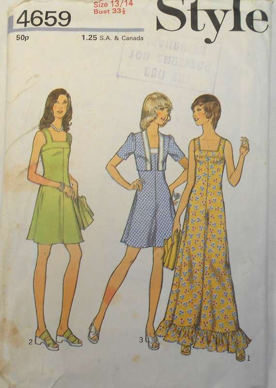 VINTAGE STYLE 4659 DRESS & BOLERO SIZE 13/14 BUST 33 1/2 COMPLETE