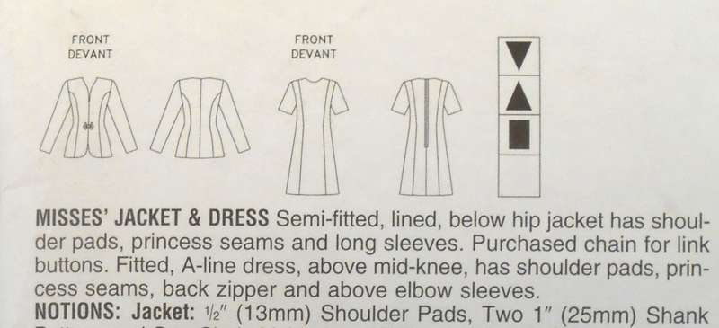 VOGUE 9325 SEMI FITTED LINED JACKET & FITTED A-LINE DRESS SIZE 14-16-18 COMPLETE-UNCUT-F/FOLDED