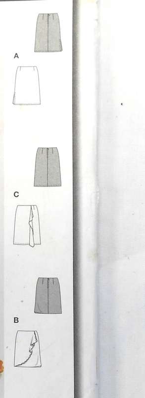 BURDA 8640 SKIRT SIZE 8-18 COMPLETE-CUT TO 10