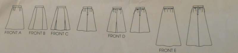 VOGUE BASIC DESIGN 1023 STRAIGHT OR SLIGHTLY A LINE SKIRTS SIZE 6-8-10 COMPLETE-UNCUT-F/FOLDED