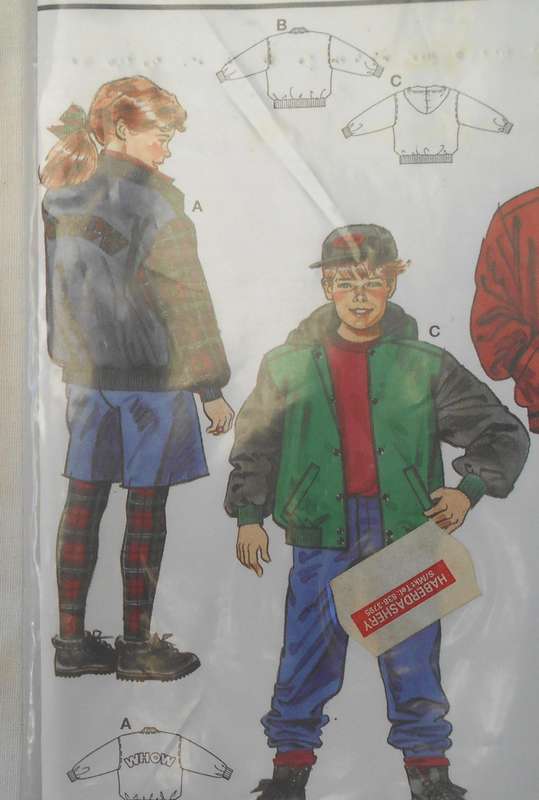 BURDA 4487 KIDS CASUAL WINTER JACKET SIZE 8-10-12-14jun-16jun COMPLETE-UNCUT-F/FOLDED