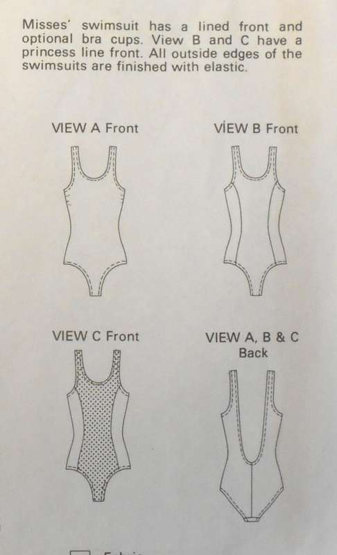 KWIK SEW 2139 FULL SWIMMING COSTUME SIZES XS-S-M-L-XL (80-114 CM) COMPLETE CUT TO XL 110-114 CM