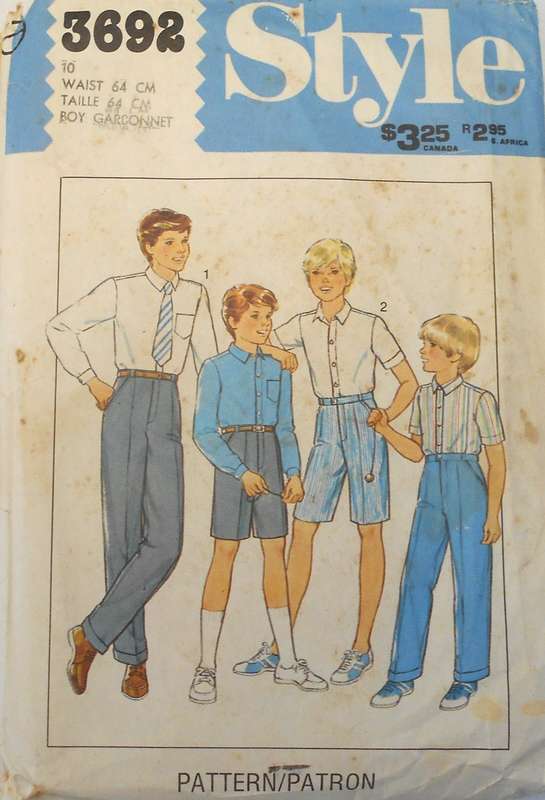 STYLE 3892 BOYS SHIRT-PANTS-SHORTS SIZE 10 YEARS  COMPLETE