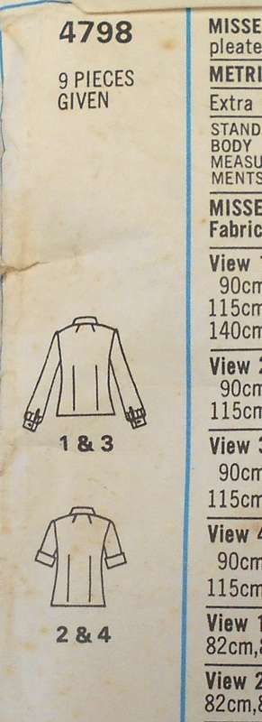 VINTAGE STYLE 4798 WOMENS SET OF SHIRTS SIZE 18 BUST 40 COMPLETE