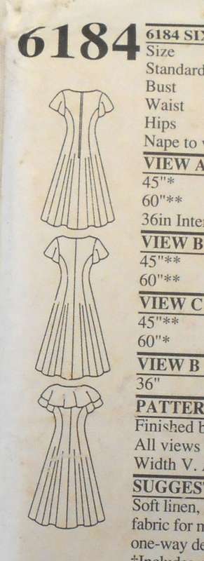 NEW LOOK PATTERNS 6184 V NECK FRONT BUTTON PANELLED FLARED DRESS SIZE 8-18 COMPLETE-UNCUT-F/FOLDED