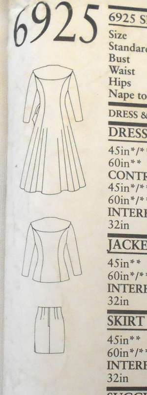 NEW LOOK PATTERNS 6925 FRONT WRAP COLLARED DRESS-TOP & SKIRT SIZE 6-16 COMPLETE-UNCUT-F/FOLDED