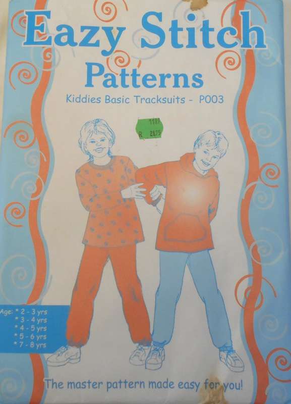 EAZY STITCH PATTERNS P003 KIDDIES BASIC TRACKSUITS SIZE 2- 8 YEARS-PART CUT