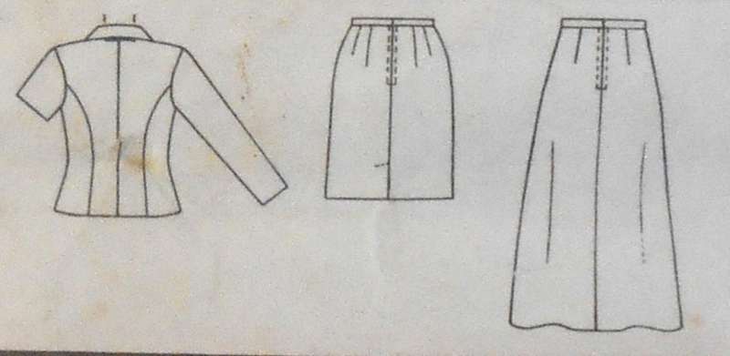 McCALLS 2044 LINED JACKET+ SLANTED FRONT-SKIRT-PANTS SIZE 14-16-18 COMPLETE-UNCUT-F/F-PK TORN-ZIPLOC