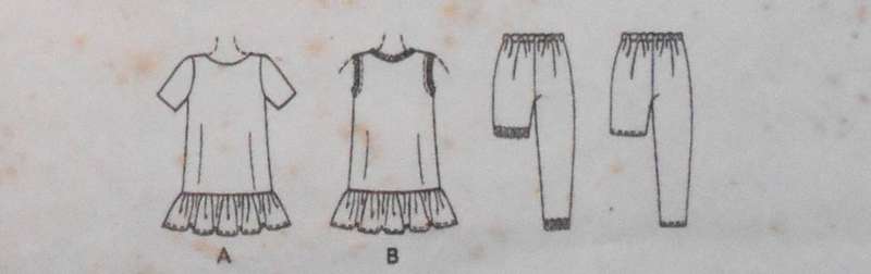 McCALLS 5823 GIRLS TUNICS & LEGGINGS SIZE 7-8-10 YEARS COMPLETE-CUT TO 8 YEARS