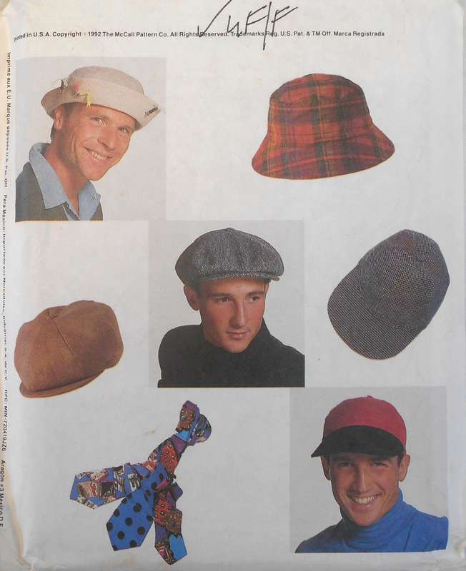 McCALLS 6289 MENS LINED WAISTCOAT-CAP-HAT-TIE SIZE S-XXXL (34- 56) COMPLETE-UNCUT-F/FOLDED