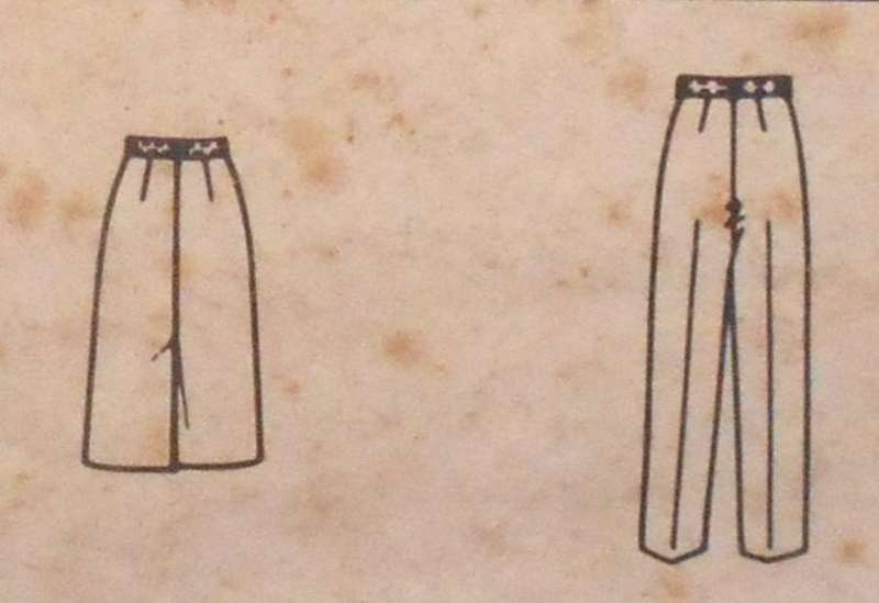 VINTAGE McCALLS 7393 SKIRT-PANTS SIZE 12 WAIST 26 1/2" COMPLETE