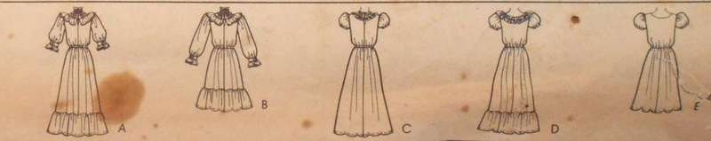 VINTAGE McCALLS 7615 PULLOVER DRESS SIZE 12 COMPLETE -MOSTLY UNCUT ONLY SKIRT CUT