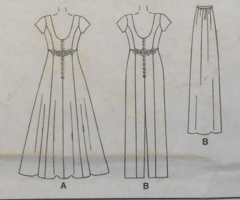 McCALLS 8836 LINED DRESS WITH DETACHABLE TRAIN SIZE 8-10-12 COMPLETE-CUT TO 8