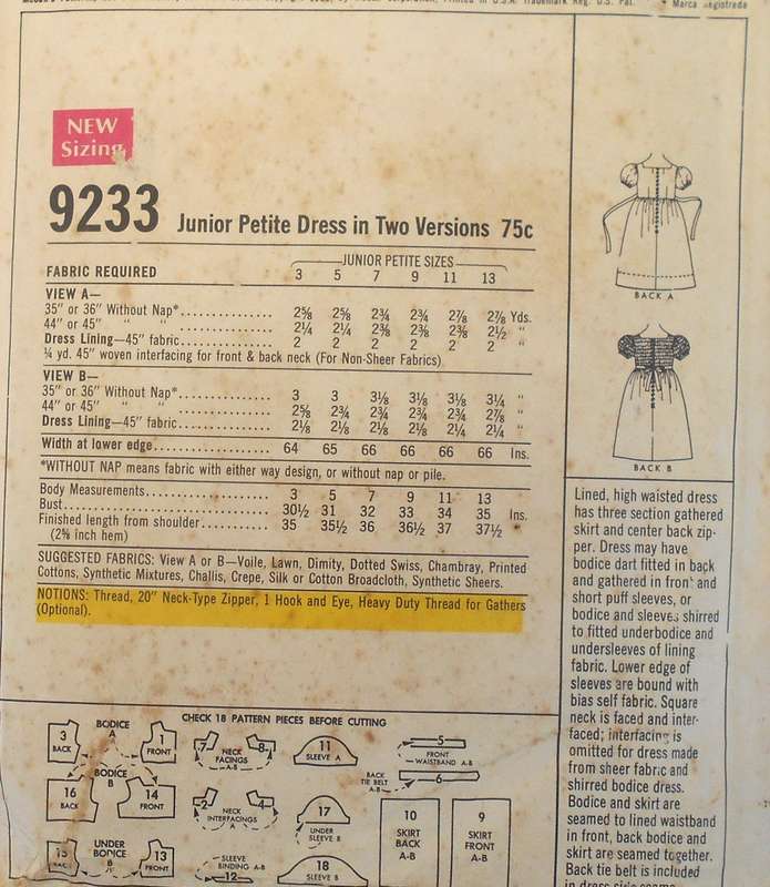 VINTAGE McCALLS 9233 DRESS IN 2 VERSIONS SIZE 5 BUST 31 COMPLETE