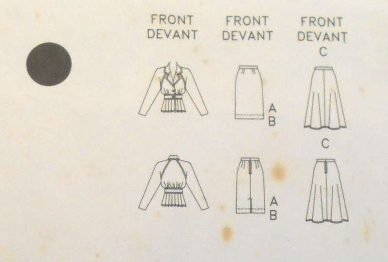 BUTTERICK 3123 TOP & SKIRT SIZE 10 COMPLETE