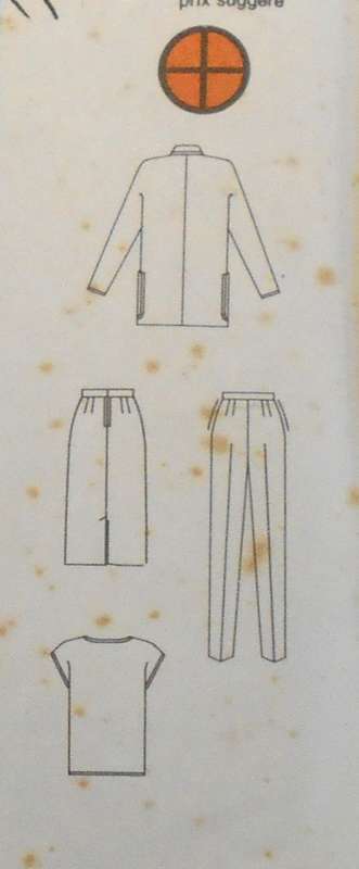 BUTTERICK 3633 JACKET-SKIRT-PANTS-TOP SIZE 8-10-12 COMPLETE-UNCUT-F/FOLDED