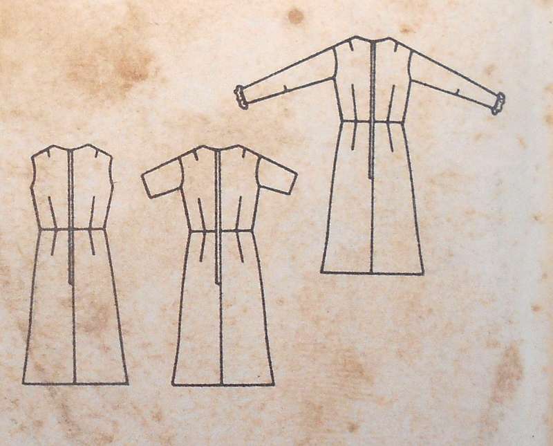 VINTAGE BUTTERICK 3802 ONE PIECE DRESS SIZE 12 BUST 32 COMPLETE-UNCUT-F/FOLDED