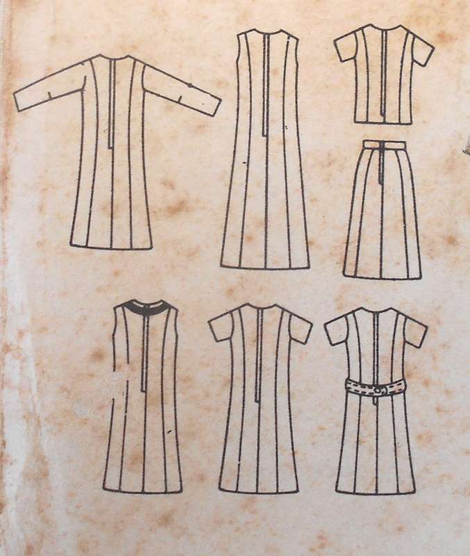 VINTAGE BUTTERICK 3952 DRESS IN 2 LENGTHS SIZE 11 BUST 31" COMPLETE-UNCUT-F/FOLDED