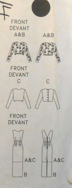 BUTTERICK 4627 TOP & DRESS SIZE 12-14-16 COMPLETE-CUT TO 14