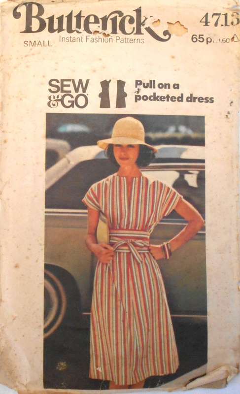BUTTERICK 4713 DRESS-SASH SIZE SMALL 8-10 COMPLETE